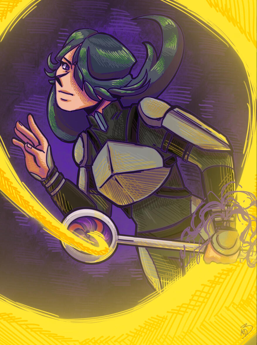 half body, shaded, fixed background