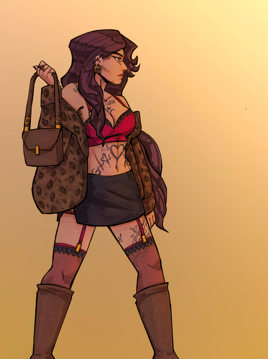 full body, shaded